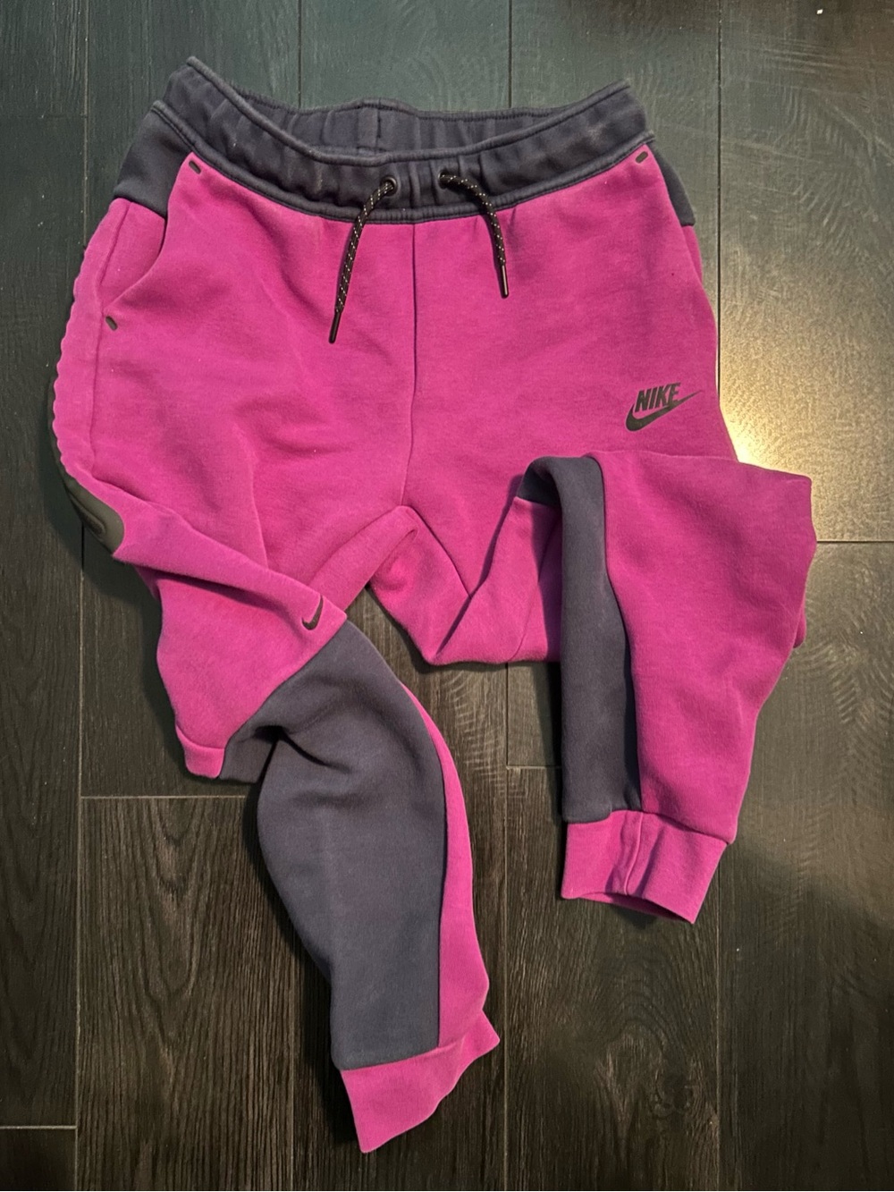 Nike Kids' Purple and Navy Colorblock Joggers